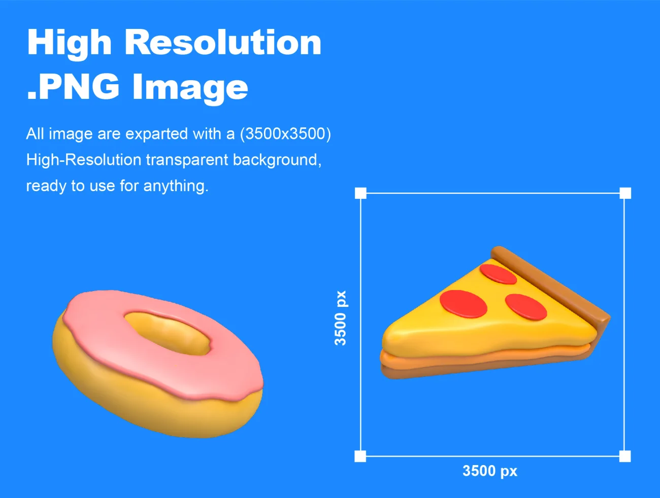 25屏蔬菜水果食品3D图标合集 Food 3D Icons set-3D/图标-到位啦UI