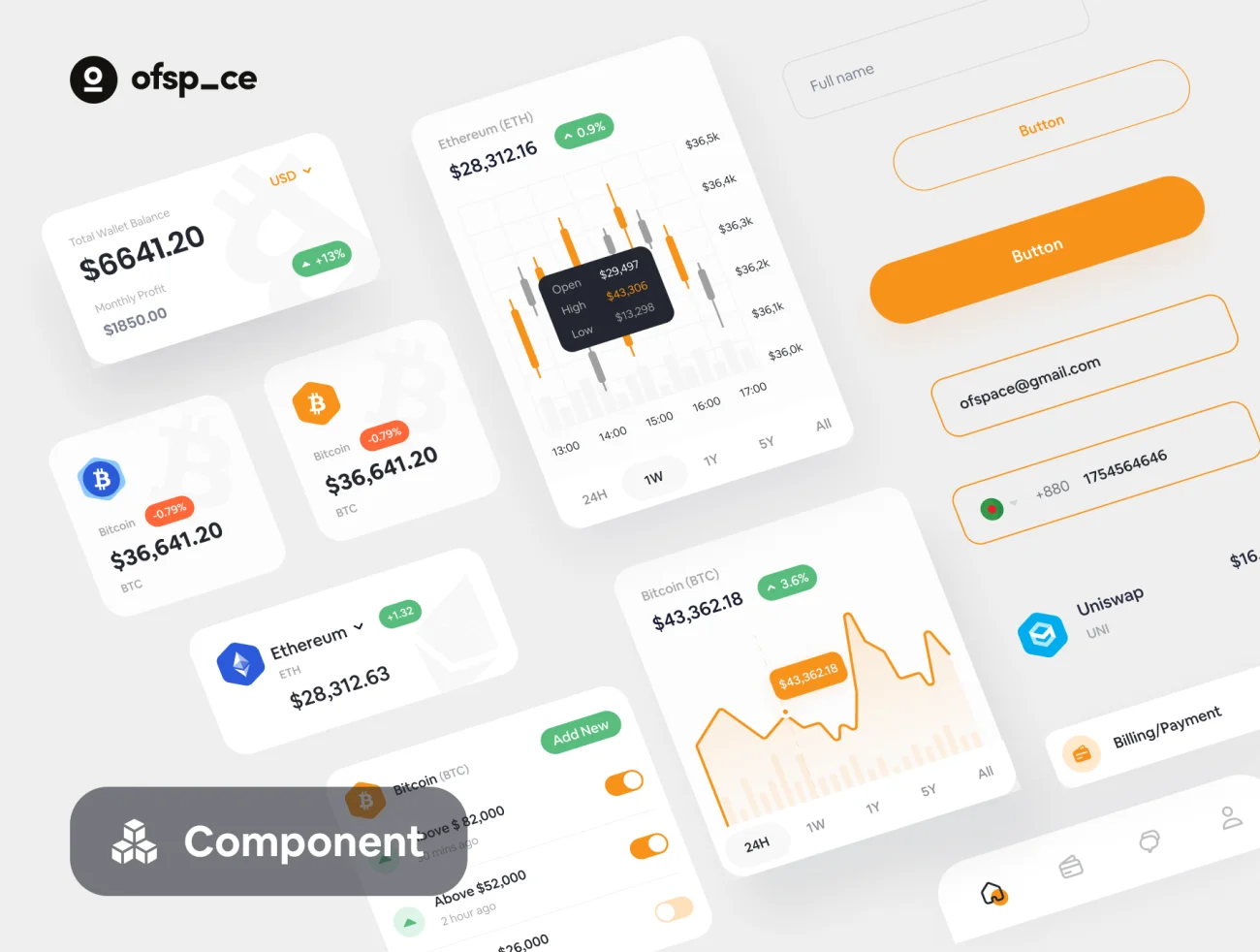 40屏虚拟数字货币钱包应用设计套件 Crypto Wallet App Design UI Kit插图13