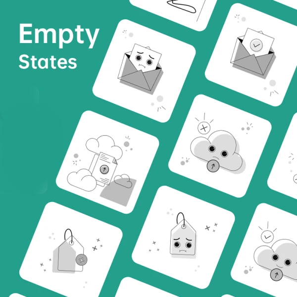 25款空状态错误页矢量图标合集 Empty State Illustration Kit