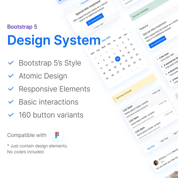 bootstrap 5设计系统套件不包含代码 Officience's Bootstrap 5 Design system - no code included