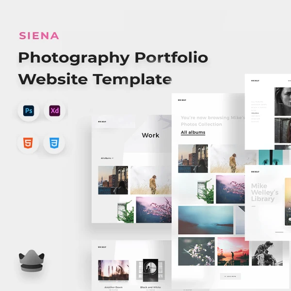 优雅大气摄影工作室作品展示网站模板 Siena Web Template