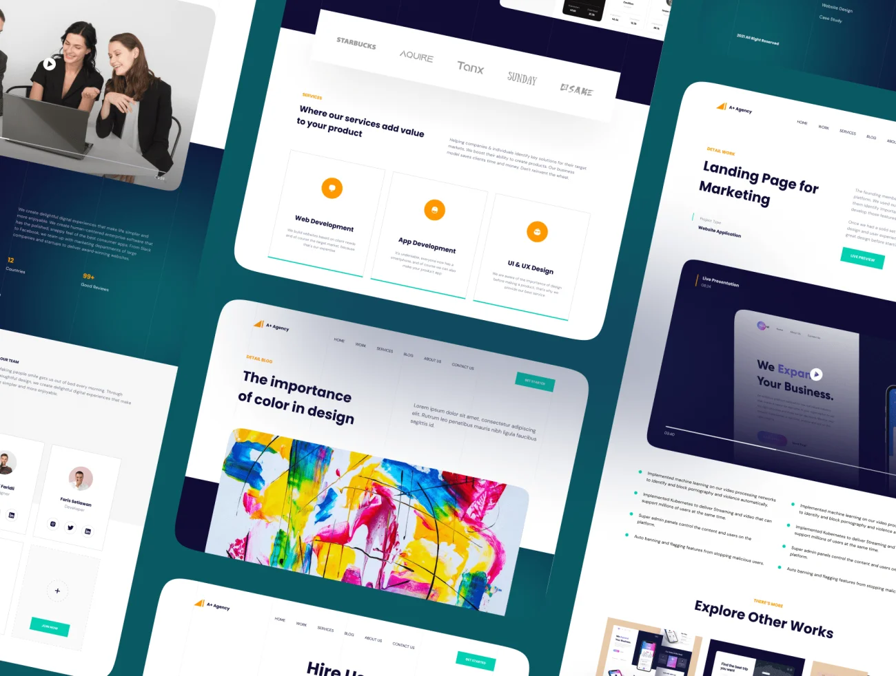 18屏创意机构工作室网站设计模板 Creative Agency – Website Design UI-Kit插图9