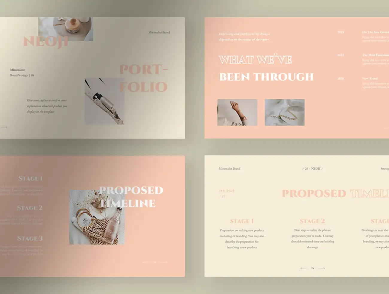 30屏极简主义品牌营销策划介绍PPT展示模板 Neoji – Soft Pastel Minimalist Brand Strategy Presentation插图5