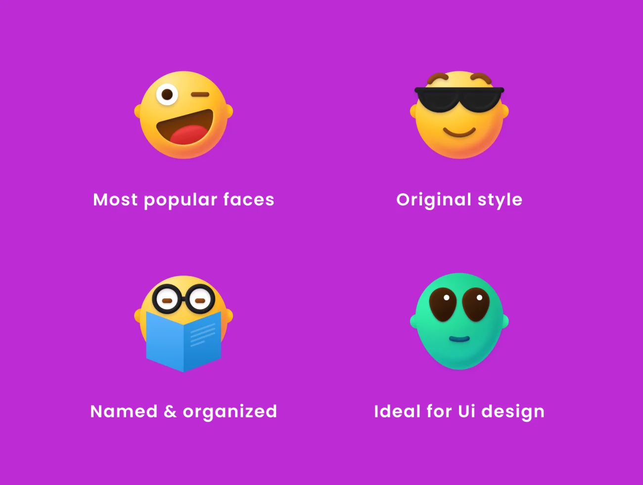 64款拟物风格emoji表情图标合集 Vivid Emojis Icons Pack-3D/图标-到位啦UI