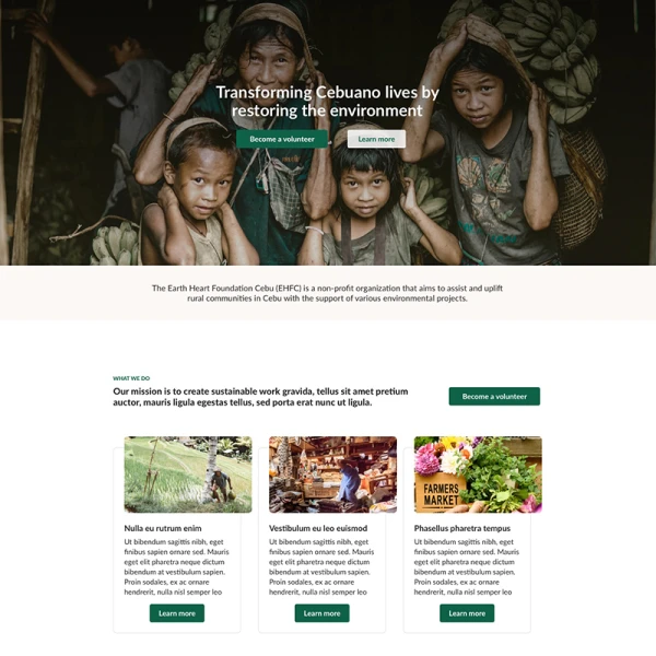 慈善机构官网sketch设计模板 Charity Website Template