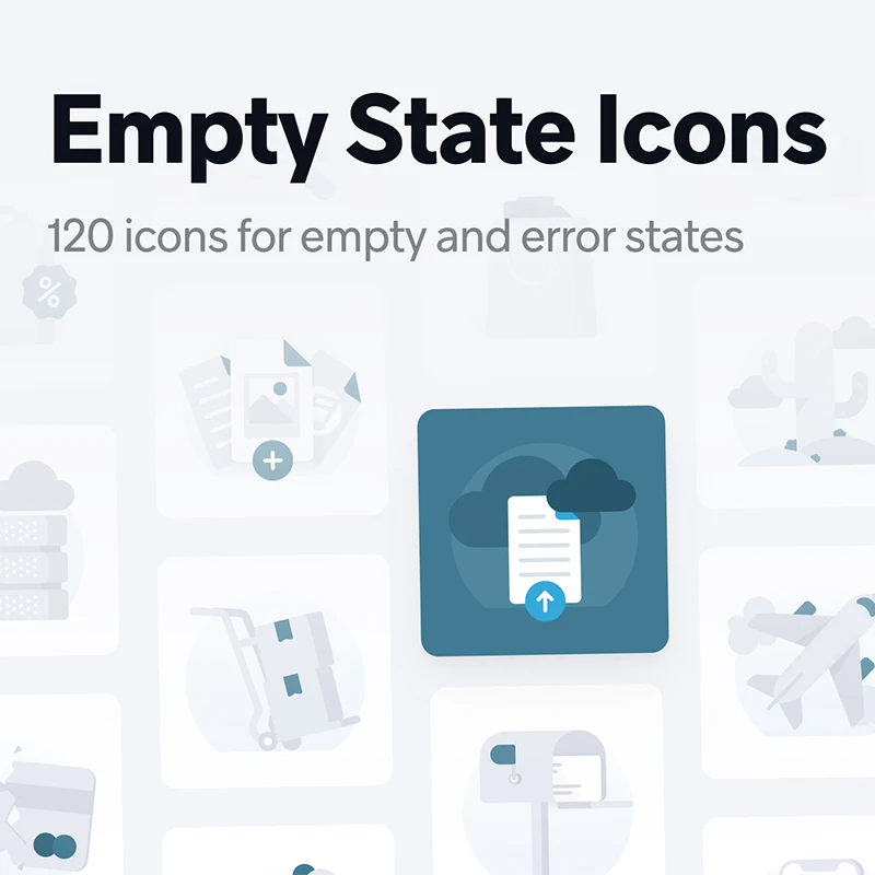 120款空状态图标合集 Empty States Icon Set – V1.0缩略图到位啦UI