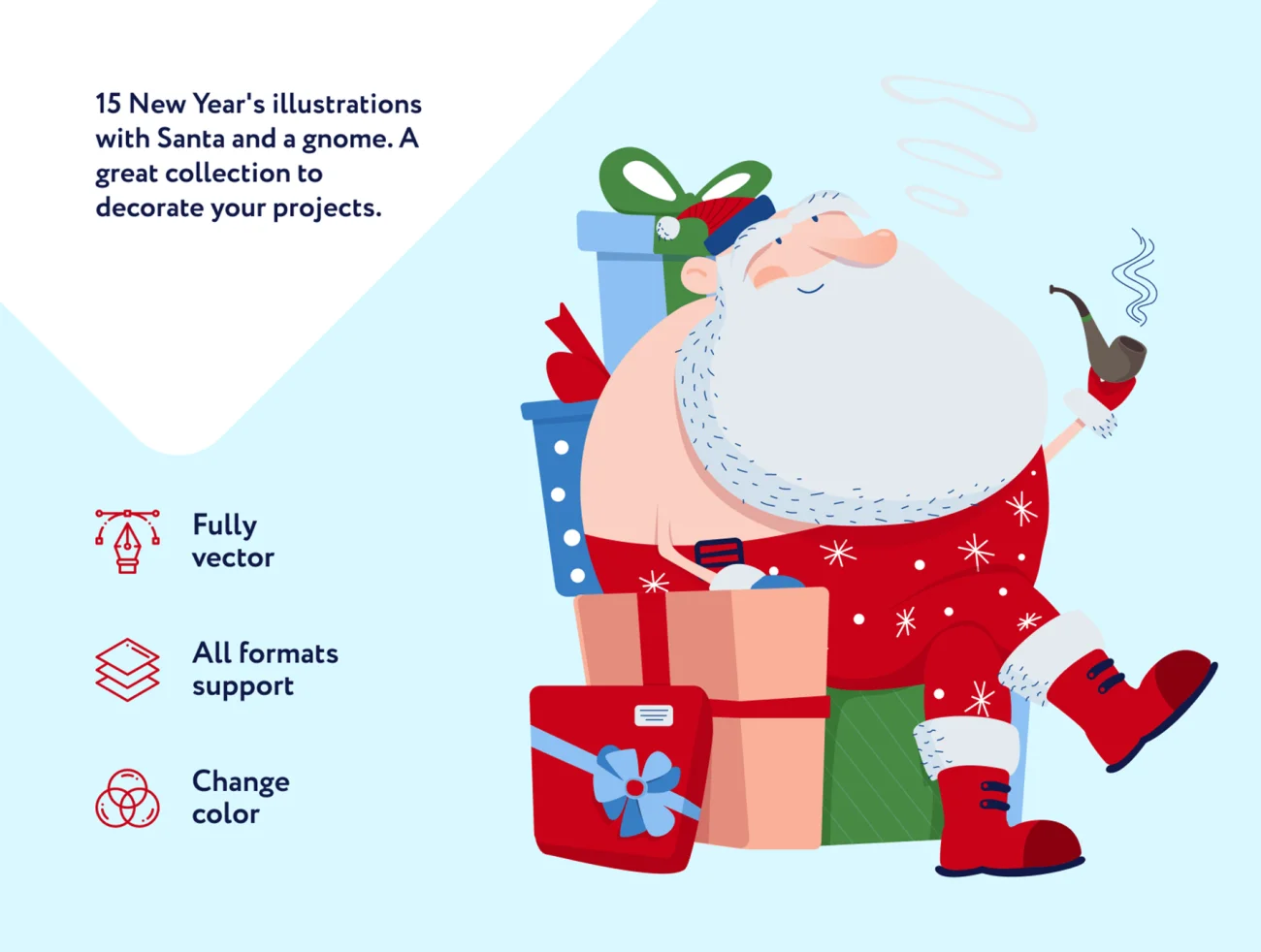 15幅圣诞节主题矢量插画 Krispy Illustrations-人物插画、场景插画、插画、线条手绘、趣味漫画-到位啦UI