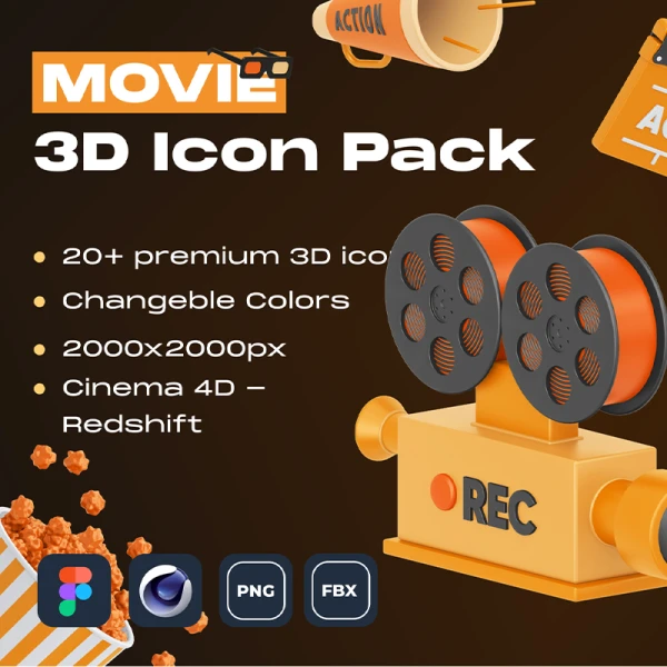 29款电影3D图标 MOVIE! 3D Icon Pack
