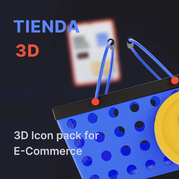 100个电子商务3D图标素材 Tienda- Best 3D Icon Pack for E-commerce Stores