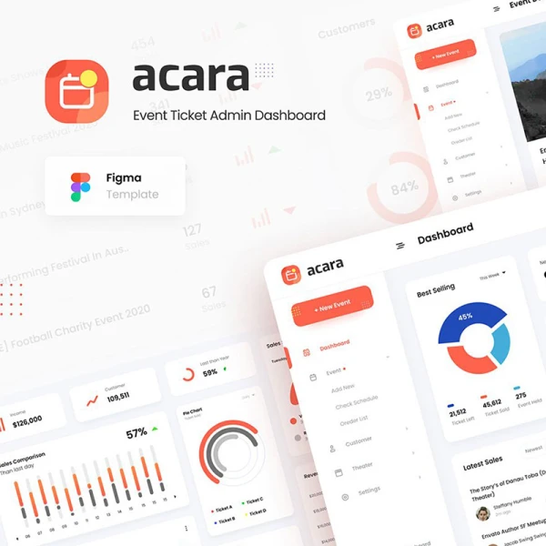 Acara 票务系统后台UI素材下载