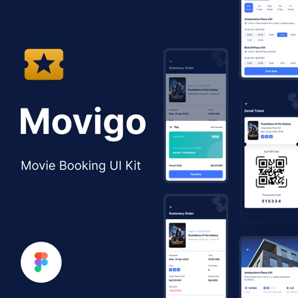 Movigo 电影购票app ui素材下载