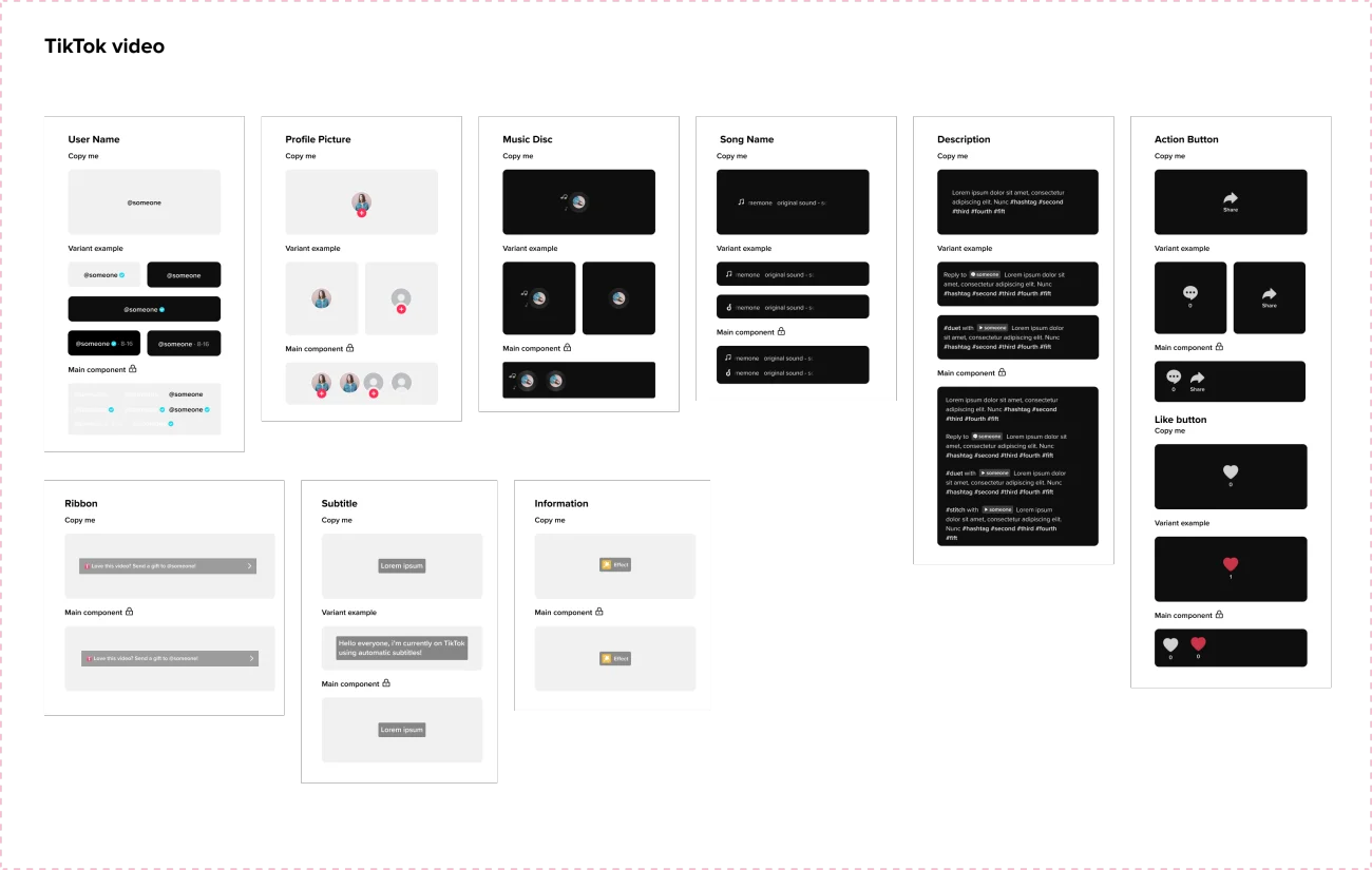 抖音国际版TikTok IOS App UI Kit素材下载-UI/UX、ui套件、应用-到位啦UI