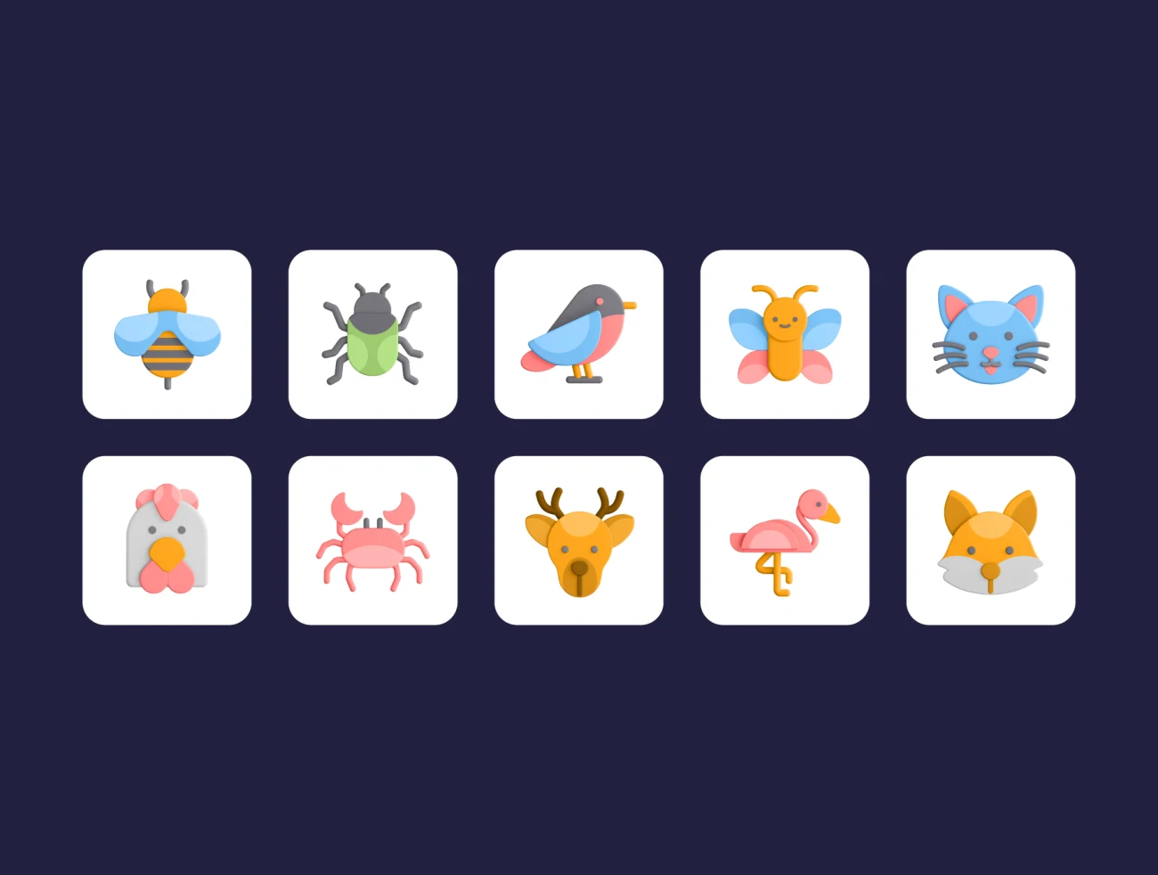 3D动物图标20款素材下载 3D Animal Icons .blender .figma .png插图13