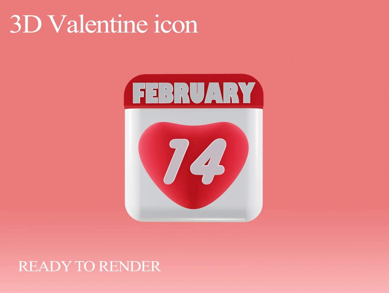 3D情人节图标素材下载 3D Valentine Icon .blender .png插图7