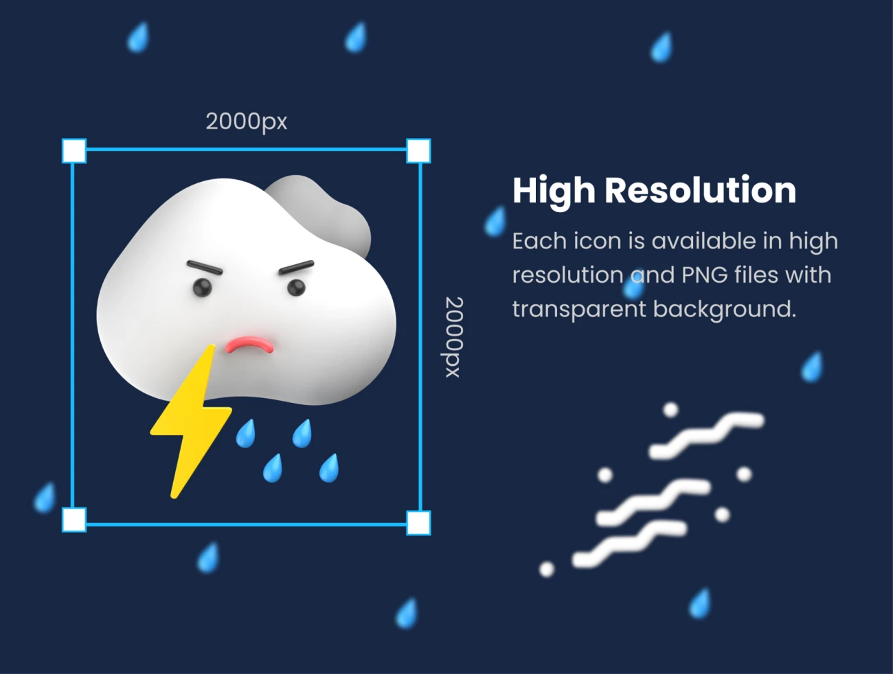 3D拟人情绪化天气图标24款素材下载 3D Weather Icons Emoticons Pack .figma .png .psd插图7