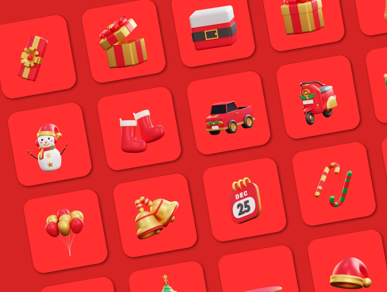 20款3D矢量圣诞节插画图标素材下载 Christmas – 3D Icon Premium Pack .blender .psd .figma插图5