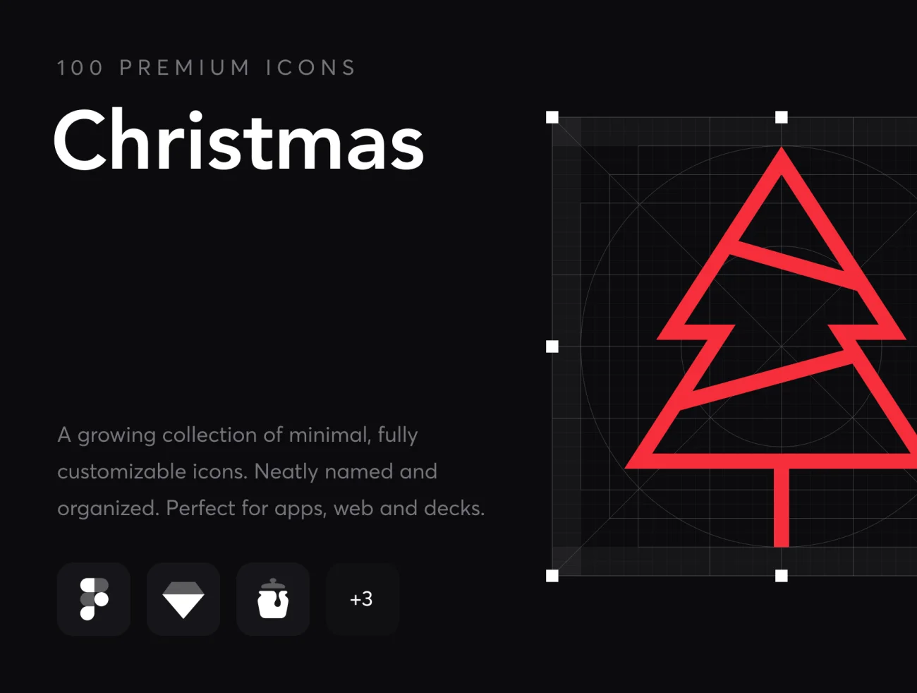 100款圣诞图标素材下载 Christmas – Premium Icons .sketch .svg .ai .psd .ppt .figma插图1