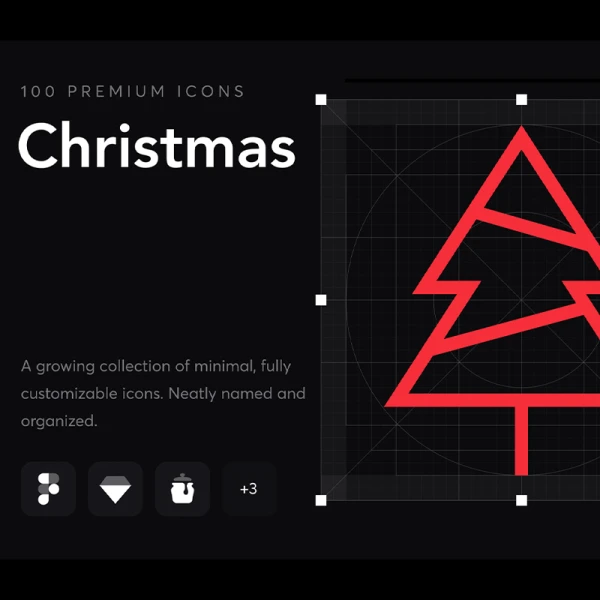 100款圣诞图标素材下载 Christmas - Premium Icons .sketch .svg .ai .psd .ppt .figma