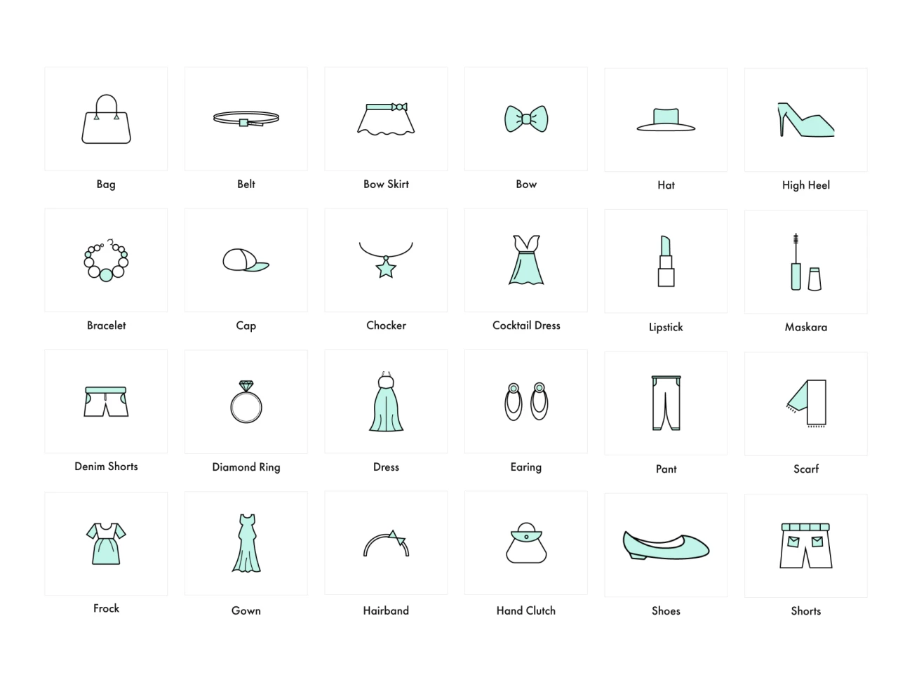 40款服饰配件图标素材下载 Clothes & Accessories Icons .sketch .ai插图5