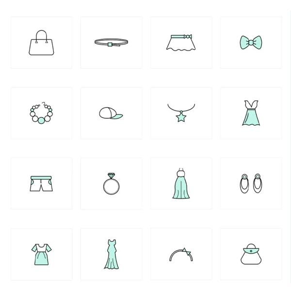 40款服饰配件图标素材下载 Clothes & Accessories Icons .sketch .ai