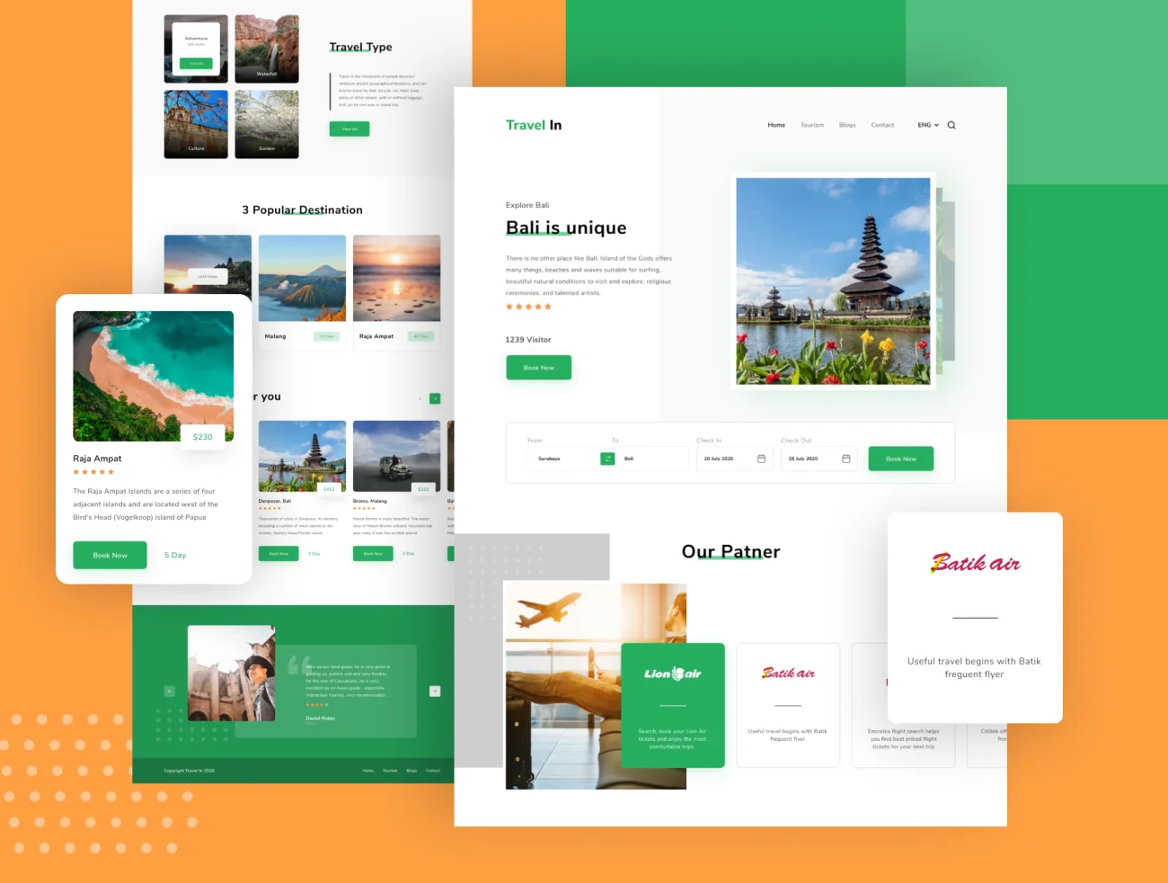 4款独特企业网站落地页设计模板素材下载 F A A F - Landing Page .xd .figma-UI/UX、ui套件、主页、博客、着陆页-到位啦UI