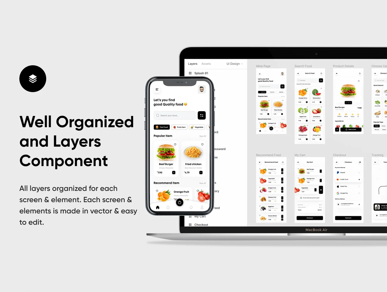 30屏外卖点餐应用设计套件素材下载 Foodlee – Food Mobile App UI Kit .sketch .xd .figma插图7