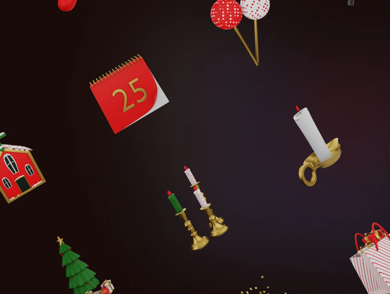 100款圣诞节3D图标插画合集素材下载 Santa – Best Christmas 3D Models .blender .figma插图9