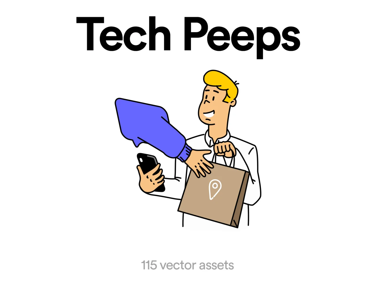 115款趣味科技人物插图素材下载 Tech Peeps .sketch .psd .ai .id .figma插图9