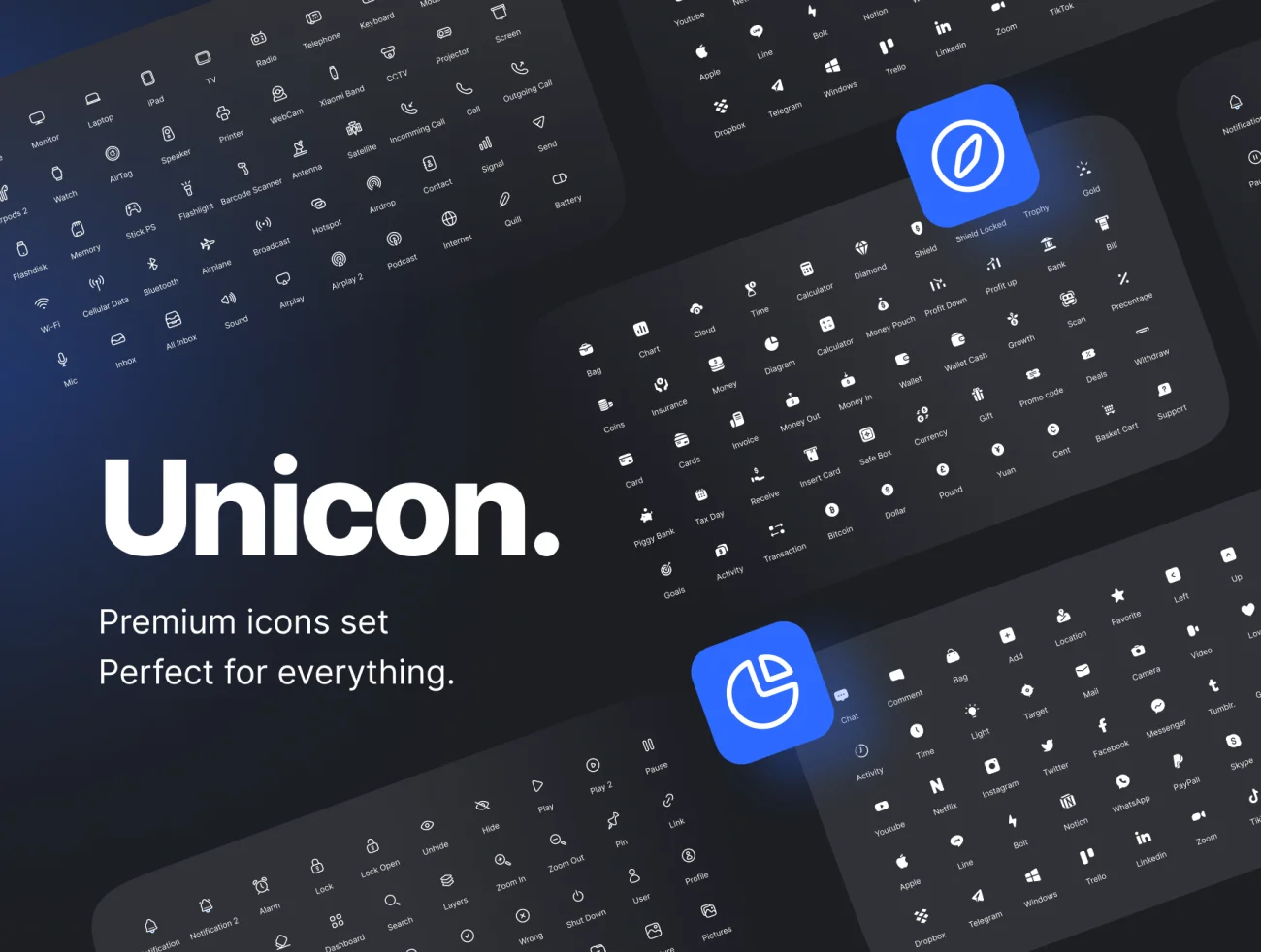 400款通用图标下载 Unicon 1.0 – Universal Icon Set .sketch .psd .ai .figma插图9