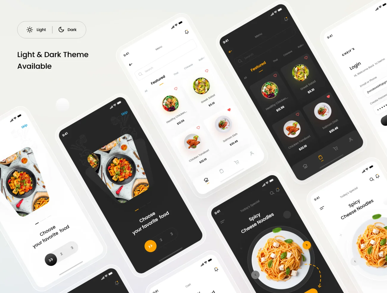 68屏简洁外卖点餐送餐应用设计套件 Chiefs Food App UI Kit .xd插图5