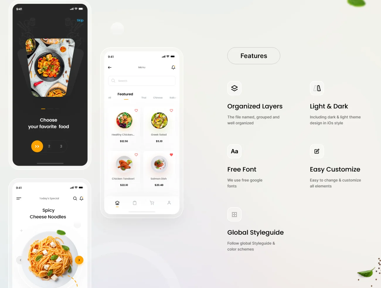68屏简洁外卖点餐送餐应用设计套件 Chiefs Food App UI Kit .xd插图11