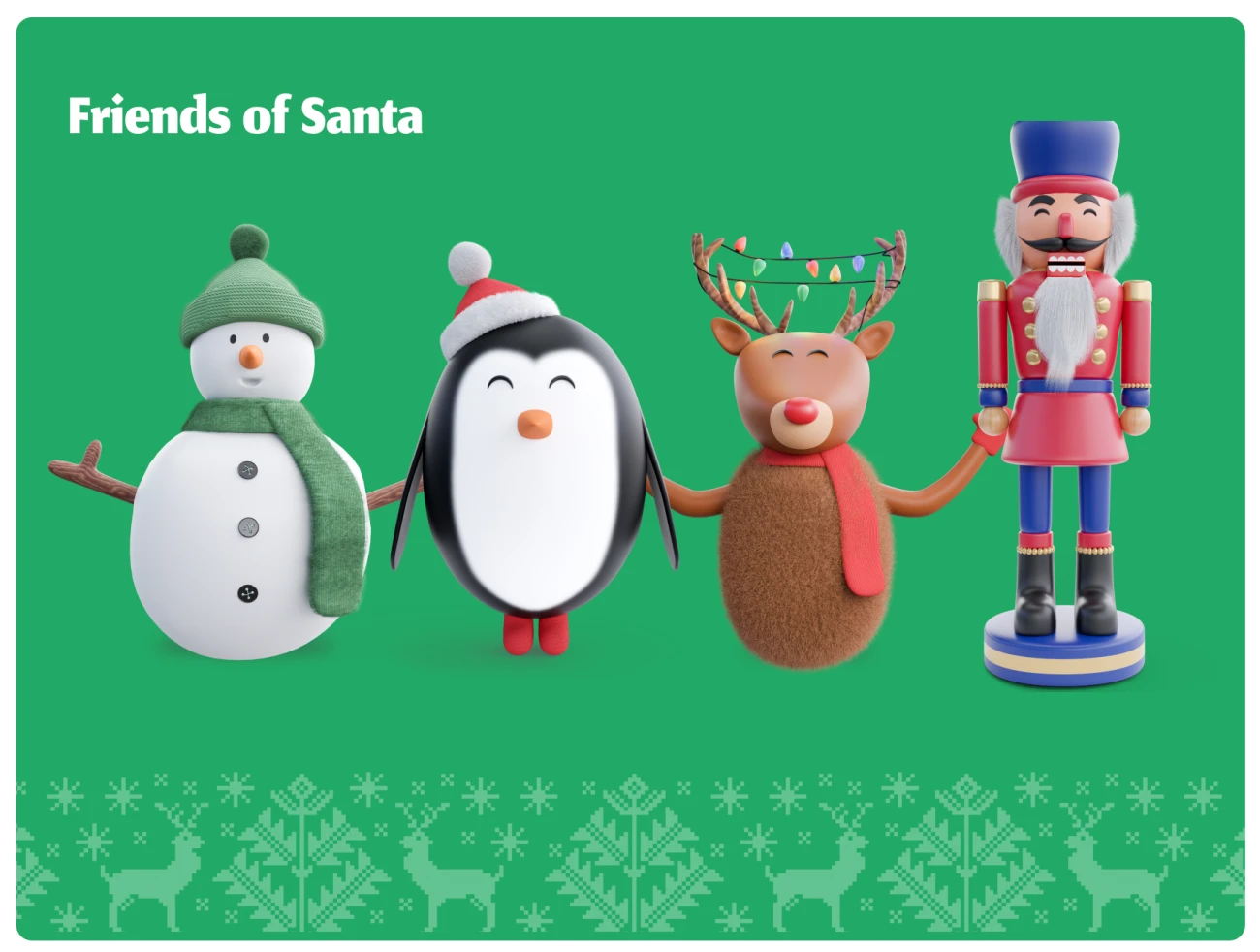 24款圣诞主题3D插画素材包 Christmas Cheer .psd .figma-3D/图标-到位啦UI