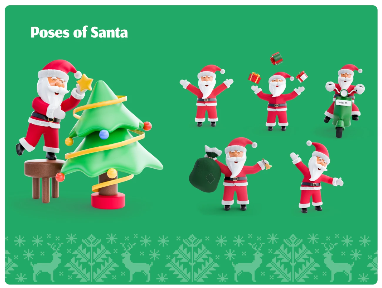 24款圣诞主题3D插画素材包 Christmas Cheer .psd .figma插图5