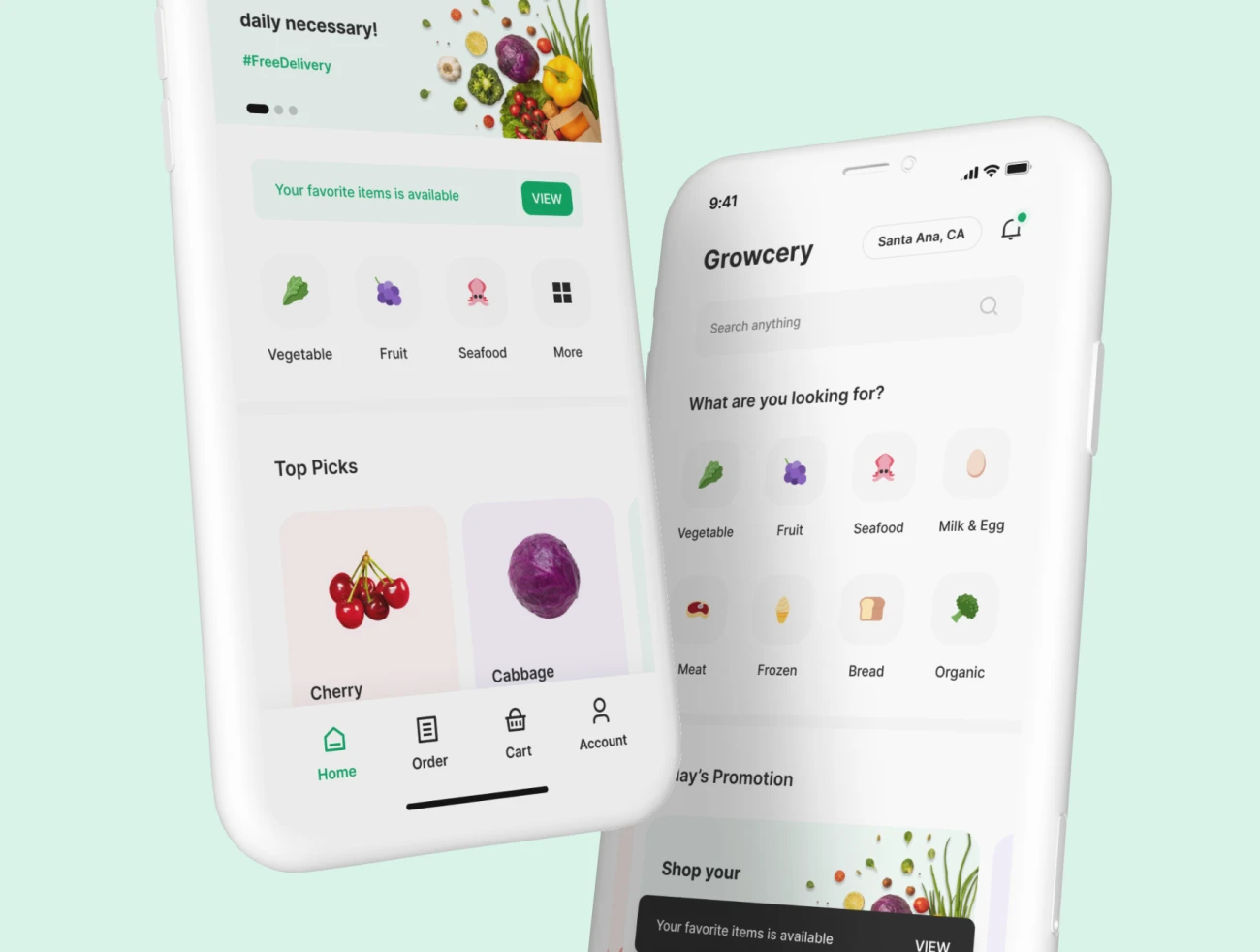 70屏高质量蔬菜水果生鲜日用百货采购应用UI设计套件素材 Growcery – Grocery App UI Kit .figma插图13