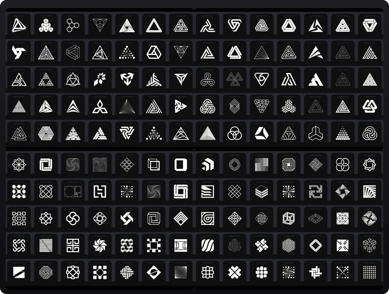 超过1000款用于设计logo的预设矢量形状图形 Logo Shape Pack .sketch .psd .ai插图11