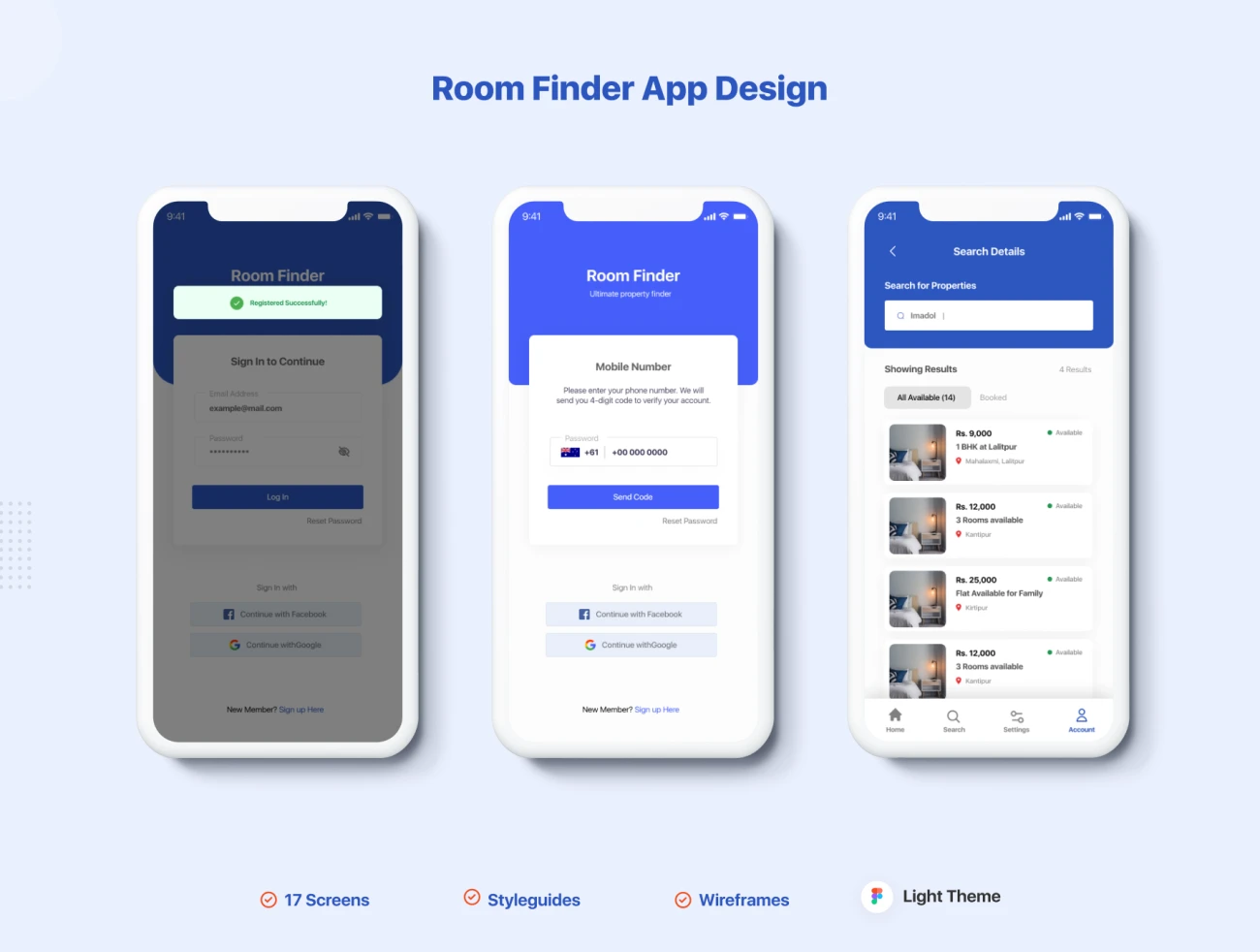 17屏找房租房手机应用UI套件设计素材 Room Finder App Design .figma插图13