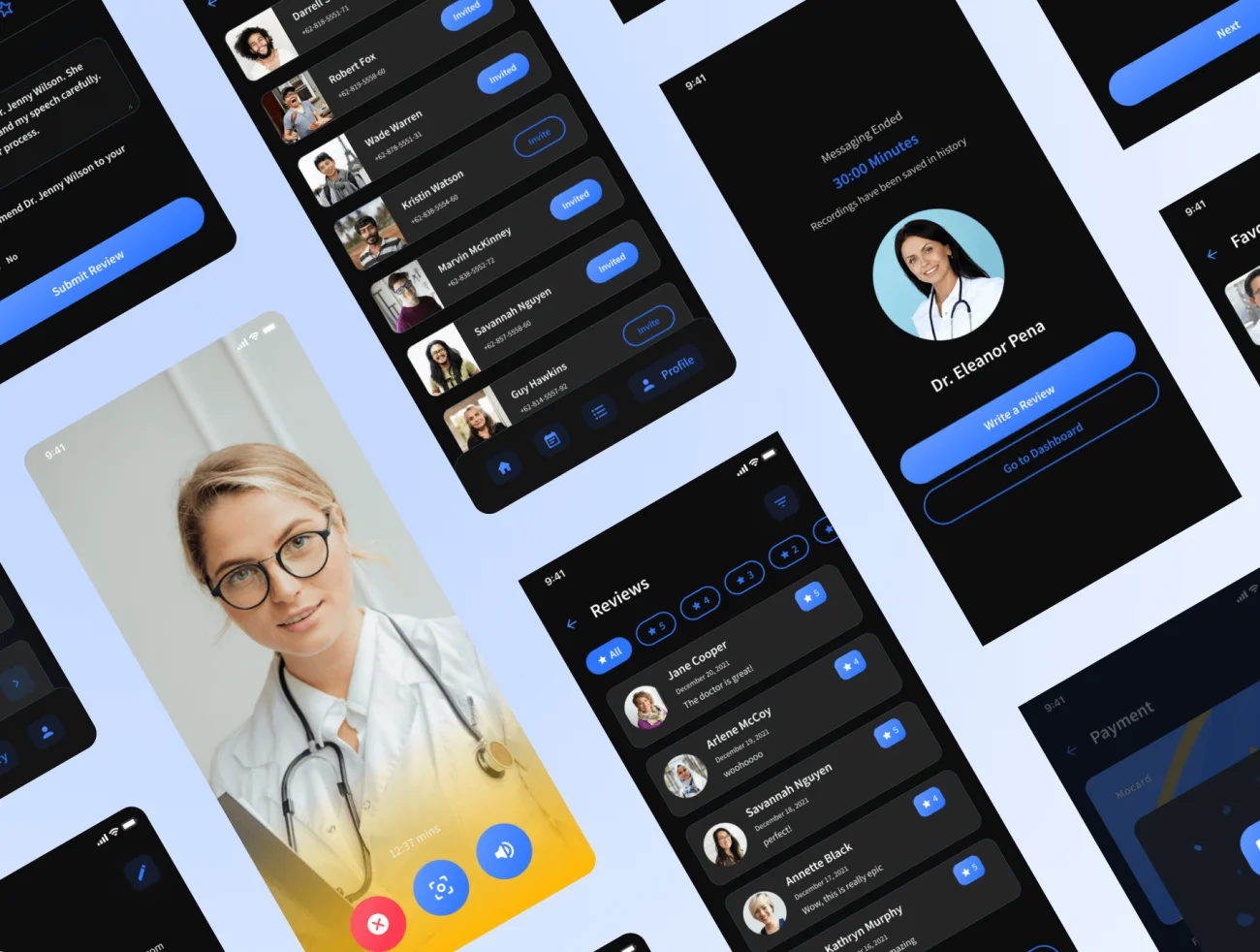 180屏在线医生医疗咨询应用UI套件模板 DoctorQ – Online Doctor Consultation App UI Kit  .figma插图11