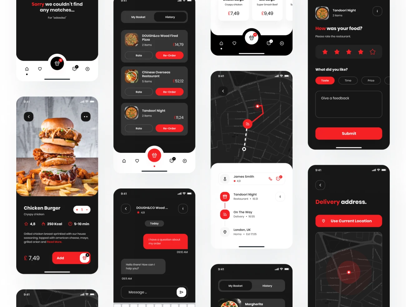 40屏送餐应用 UI 套件 Foodsy – Food Delivery App UI Kit  .figma插图5