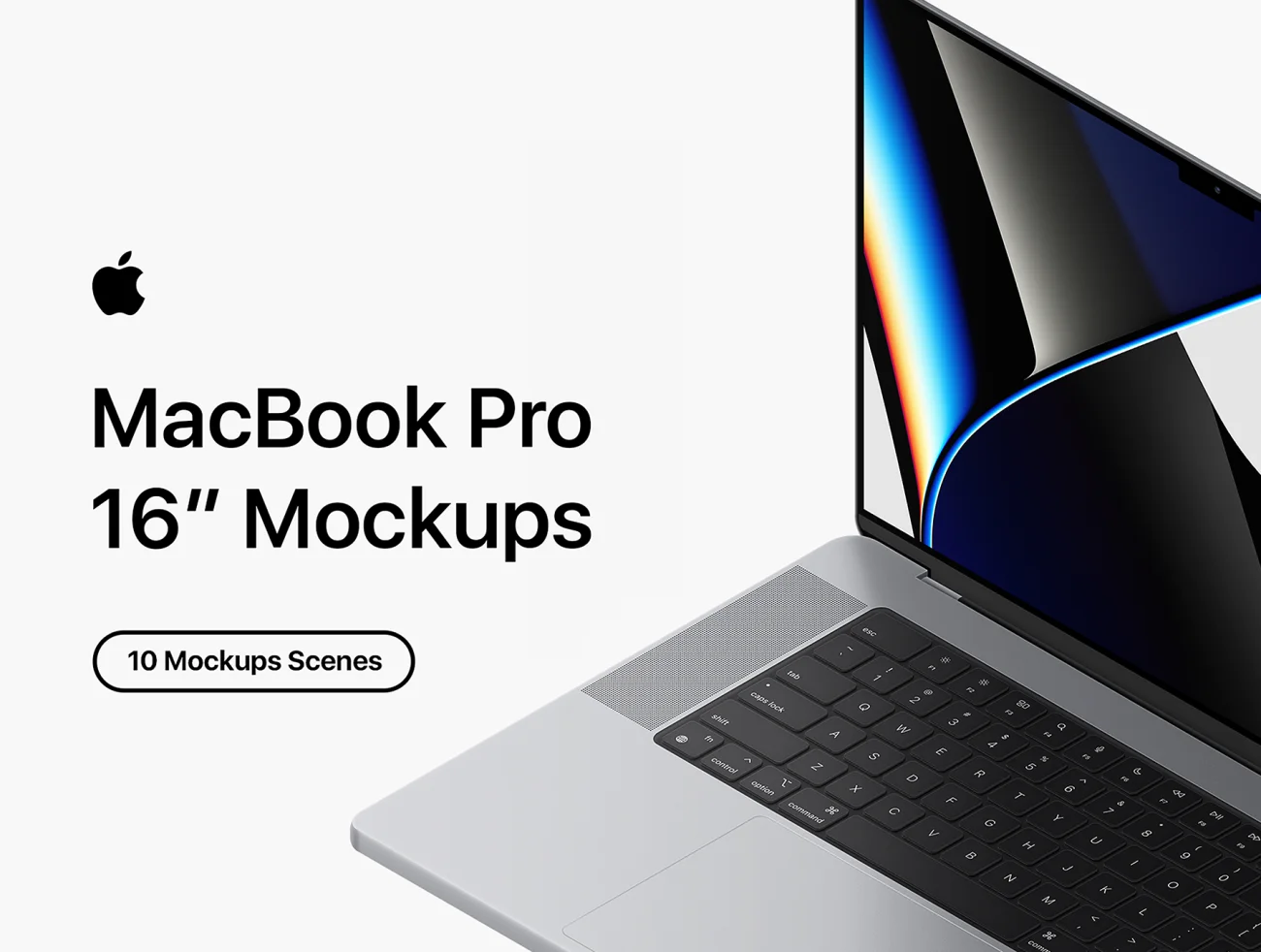 10款高品质MacBook模型样机 MacBook Pro 16-Inch Mockups  .psd插图1