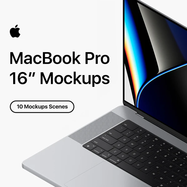 10款高品质MacBook模型样机 MacBook Pro 16-Inch Mockups  .psd