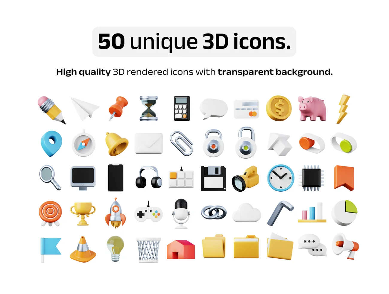 100款高质量表情天气食品3D图标模型素材 50 unique 3D icons .psd .figma .procreate插图7
