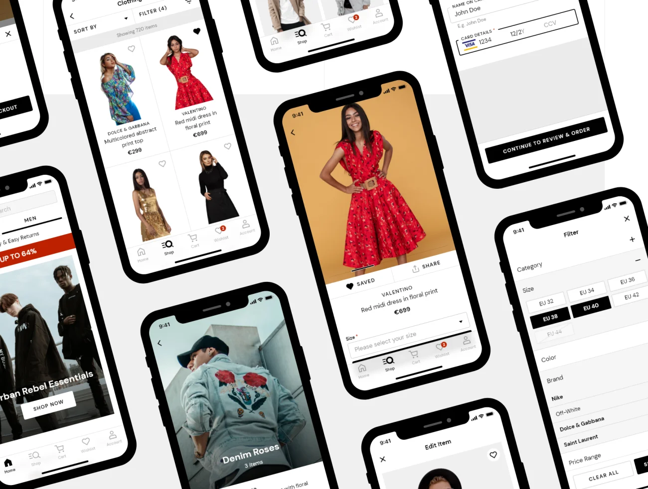 70屏服饰潮流电子商务iOS应用UI设计工具包 DUAL — e-commerce iOS UI Kit .xd插图3