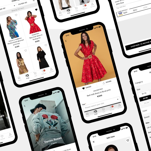 70屏服饰潮流电子商务iOS应用UI设计工具包 DUAL — e-commerce iOS UI Kit .xd