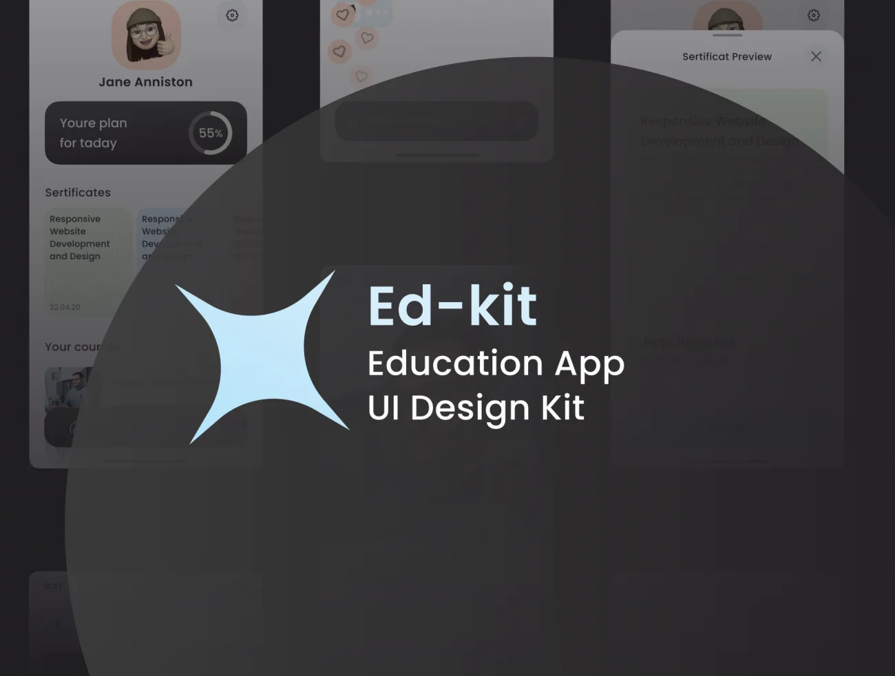 53屏在线教育学习应用UI设计套件 Ed-tech Learning App UI Design Kit .figma插图13