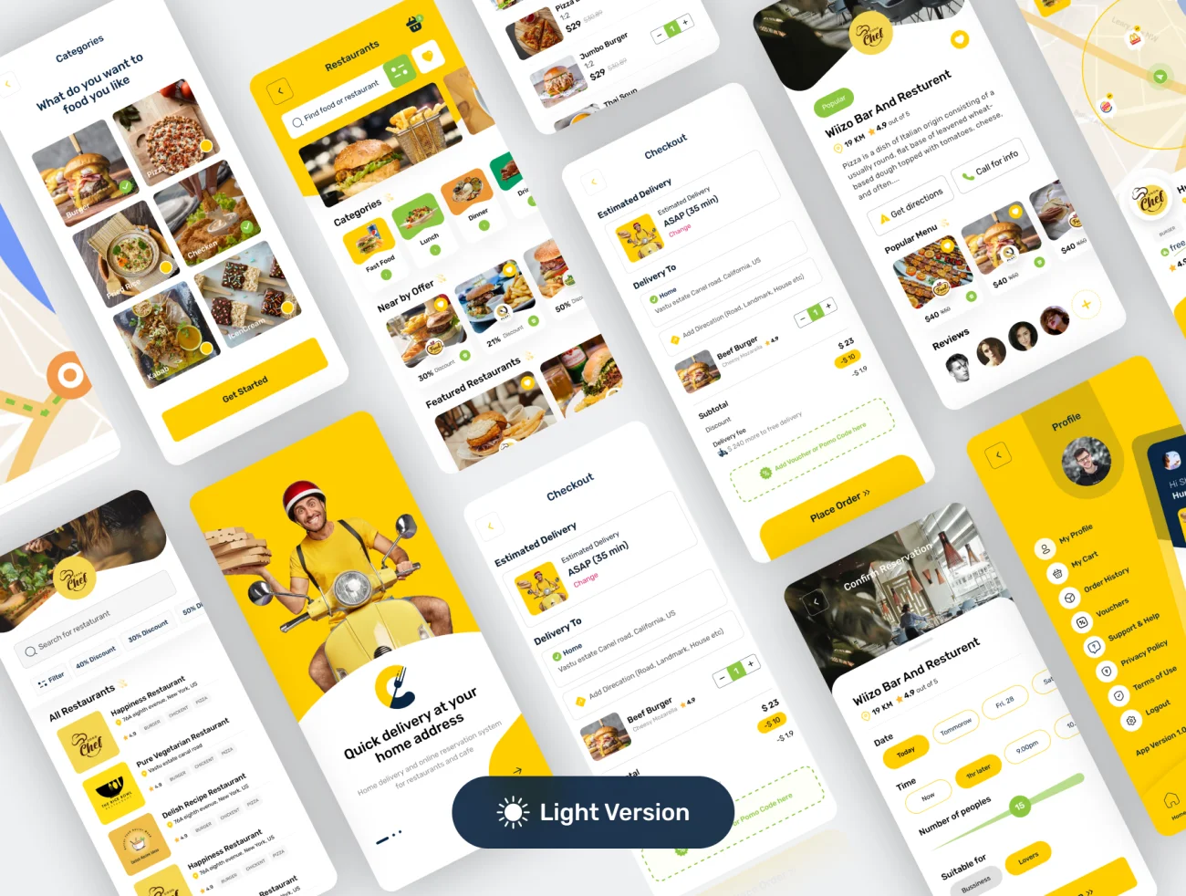 80屏食品外卖点餐配送应用UI设计套件 Food Delivery App .sketch .figma插图11