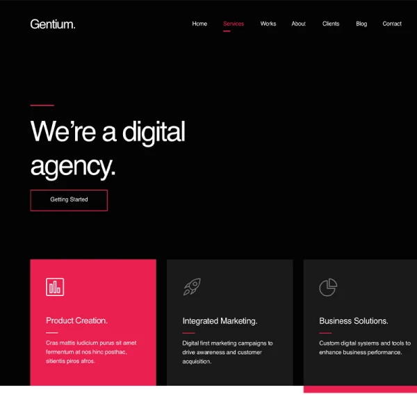 数字新媒体运营经济公司官网设计模板 Genitum .sketch