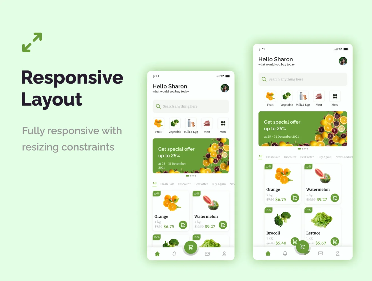 50屏生活百货蔬菜水果采购应用UI设计套件 Groshop – Groceries App UI Kit .figma插图9