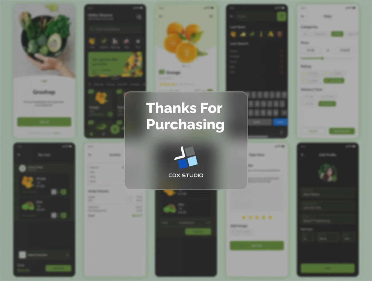 50屏生活百货蔬菜水果采购应用UI设计套件 Groshop – Groceries App UI Kit .figma插图11