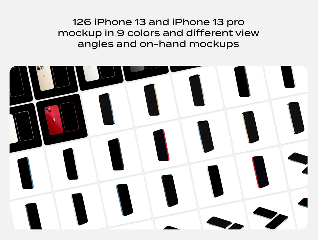 126款iPhone 13手机应用展示智能样机素材 iPhone 13 mockups for figma & photoshop & sketch .sketch .psd .figma插图13