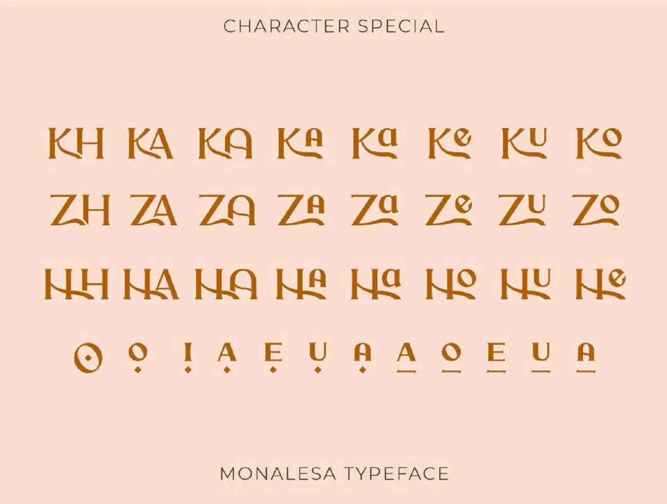 优雅时尚复古连体英文字体 Monalesa – New Vintage Typeface .ttf .otf插图21